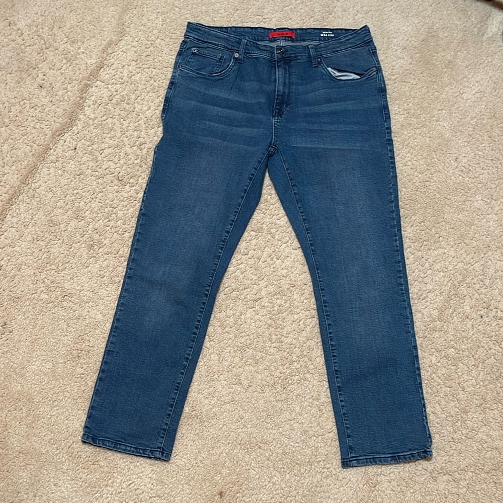 MBX, blue, slim fit, size 36 waist and 30 length